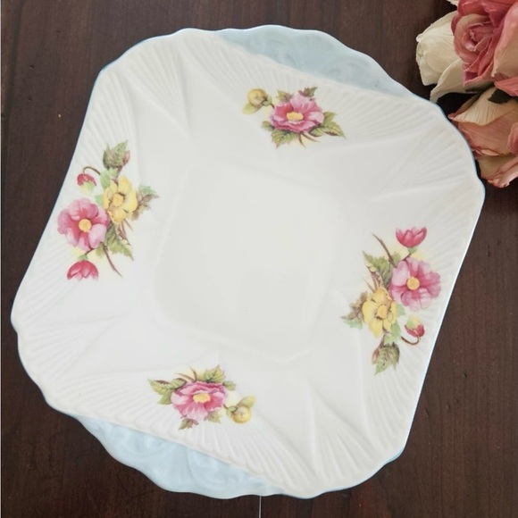 Vintage Shelley Begonia cake plate - Picture 2 of 8